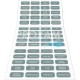 JEU DE 60 ETIQUETTES GRISES 9,53x15,88MM