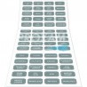 JEU DE 60 ETIQUETTES GRISES 9,53x15,88MM