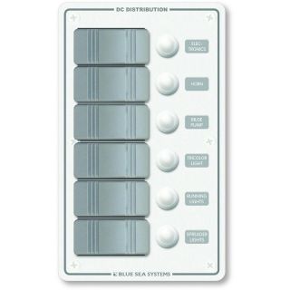 TABLEAU A DISJONCT. BLANC VERTICAL 6 POSITIONS