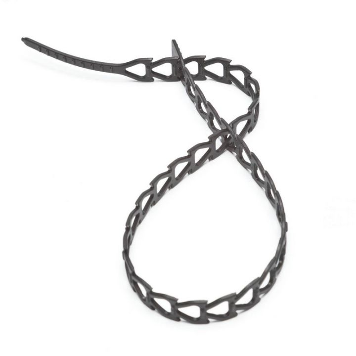 12 COLLIERS AVEC ANNEAU DE MONTAGE 4X300 MM NOIR