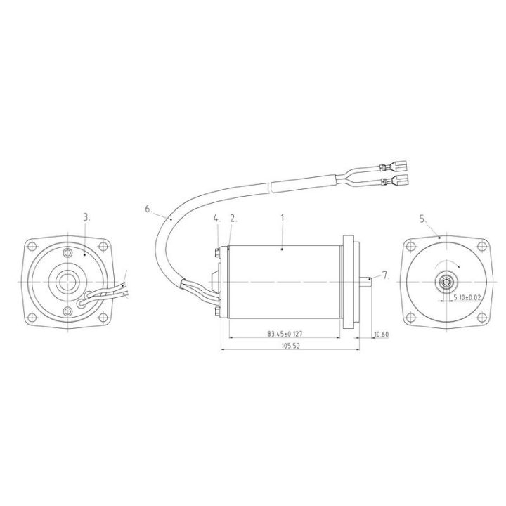 MOTEUR DE TRIM BRP/HONDA - 4 VIS 2 FILS 35-50CH