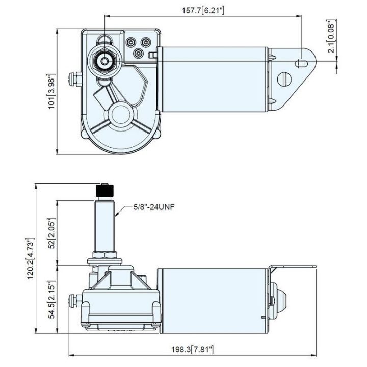 MOTEUR HEAVY DUTY 12V - REGLABLE 83-100-110-120° - ØARBRE 16MM 