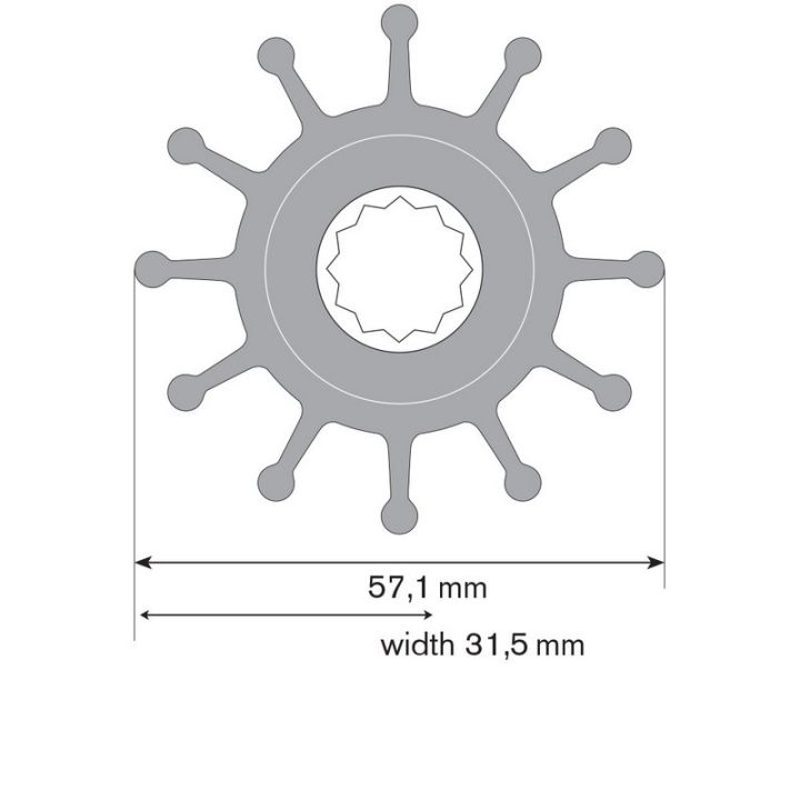 TURBINE 12 CANNELURES