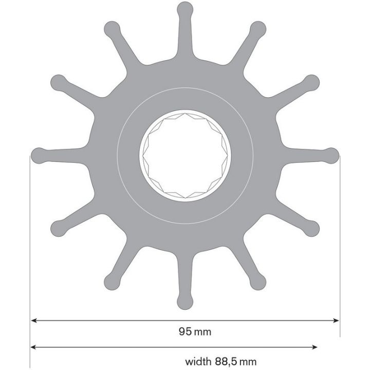 TURBINE 12 CANNELURES