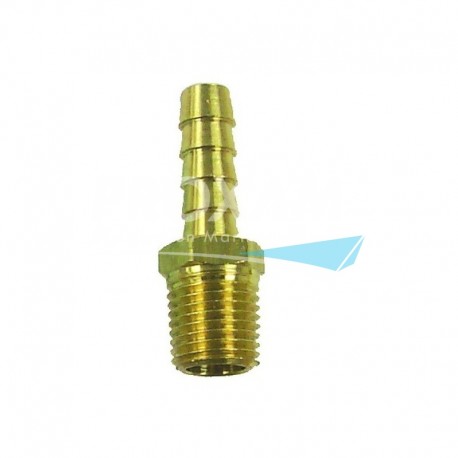 RACCORD DROIT CANNELE 1/4" Ø8MM