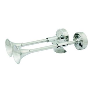 KLAXON 2 TROMPES INOX 12V