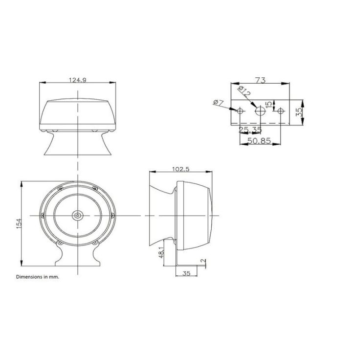 KLAXON COMPACT 12V - 100x125MM