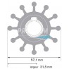 TURBINE JOHNSON F5 NITRILE MOYEU CLAVETTE 12 PALES 