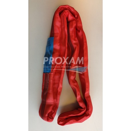 SANGLE POLYESTER SANS FIN, ROUGE