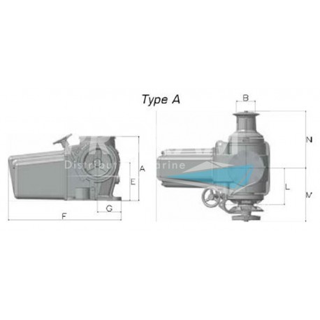 GUINDEAU HORIZONTAL SUPER ERCOLE TYPE A, POUPEE, Ø16MM ISO 24V 3500W