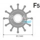 TURBINE JOHNSON F5 MOYEU 12 CAN. FILETEES 12 PALES 