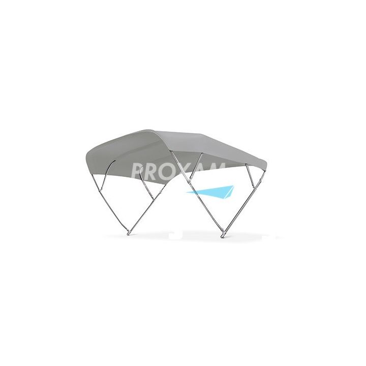 BIMINI FLY INOX 4 ARC. LARGEUR 245 TOILE GRISE
