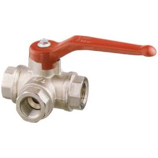 VANNE PASSAGE EN L LAITON CHROME 1/4''