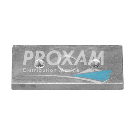 ANODE ZINC - PLAQUE 2 TROUS - 100x45x9MM