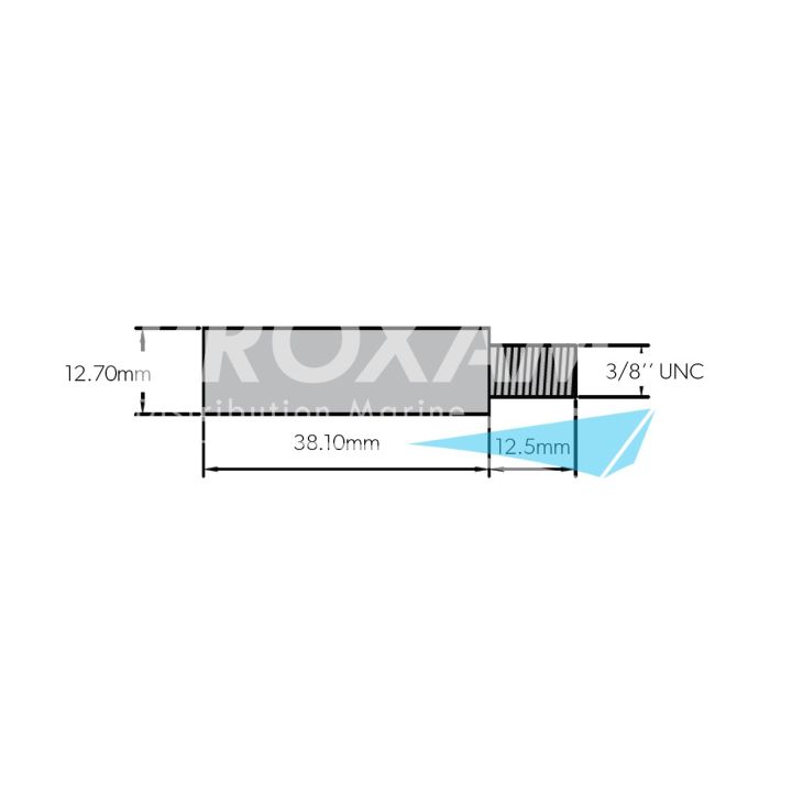 ANODE ZINC - BOUGIE YANMAR Ø12,70MM