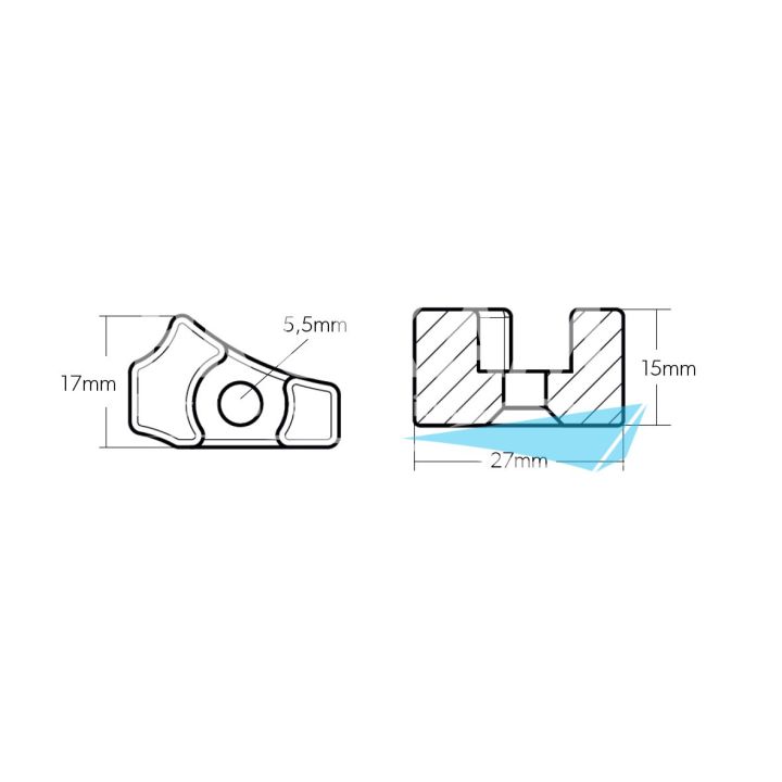 ANODE ZINC - BLOC YAMAHA 9/15CV