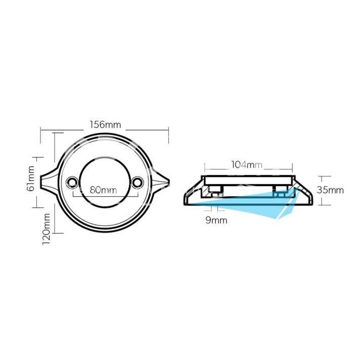 ANODE ALU - COLLERETTE VOLVO EMBASE 280/290/DP