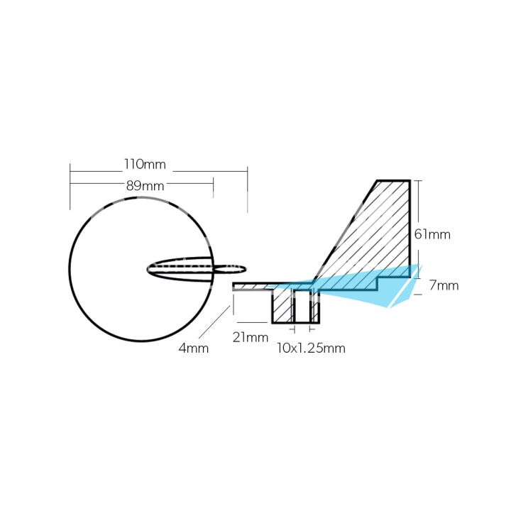 ANODE ZINC - DERIVE Ø89MM SUZUKI DT150/175/200/225