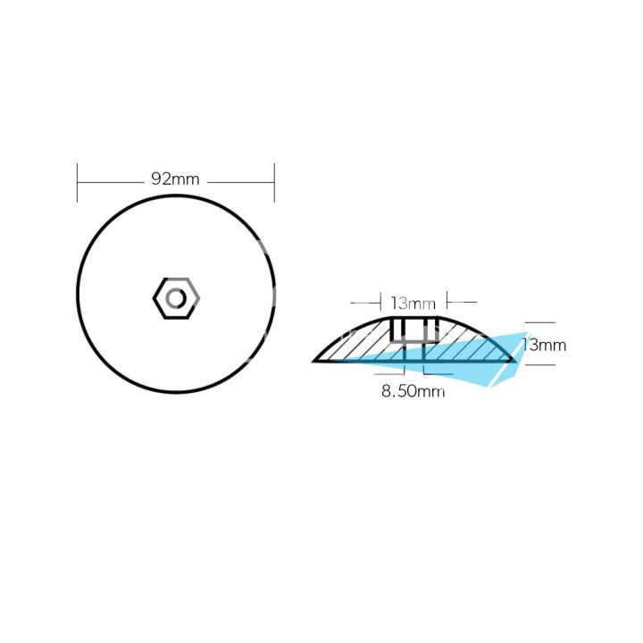 ANODE MAGNESIUM - ROSACE Ø90MM