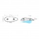 ANODE ZINC - OVALE 117x43x20MM ENTRAXE 50MM