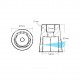 ANODE ZINC - ARBRE HELICE HEXAGONALE Ø70/100MM