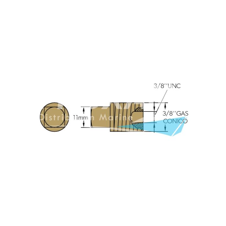 BOUCHON LAITON ANODE ECHANGEUR CAT009