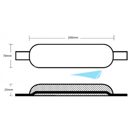 ANODE ZINC A SOUDER 200x70x25MM