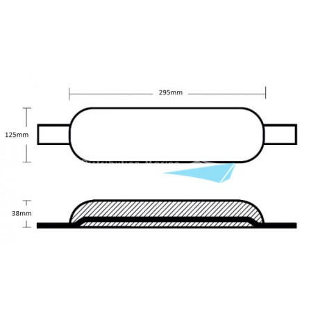 ANODE ZINC A SOUDER 295x125x38MM