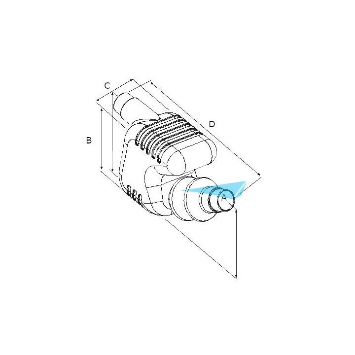 BARBOTEUR 7L Ø40,5/45,5/50,5MM - 485x150x220MM