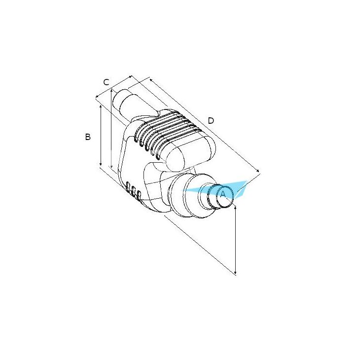BARBOTEUR 33L Ø75-90MM - 760x290x400MM