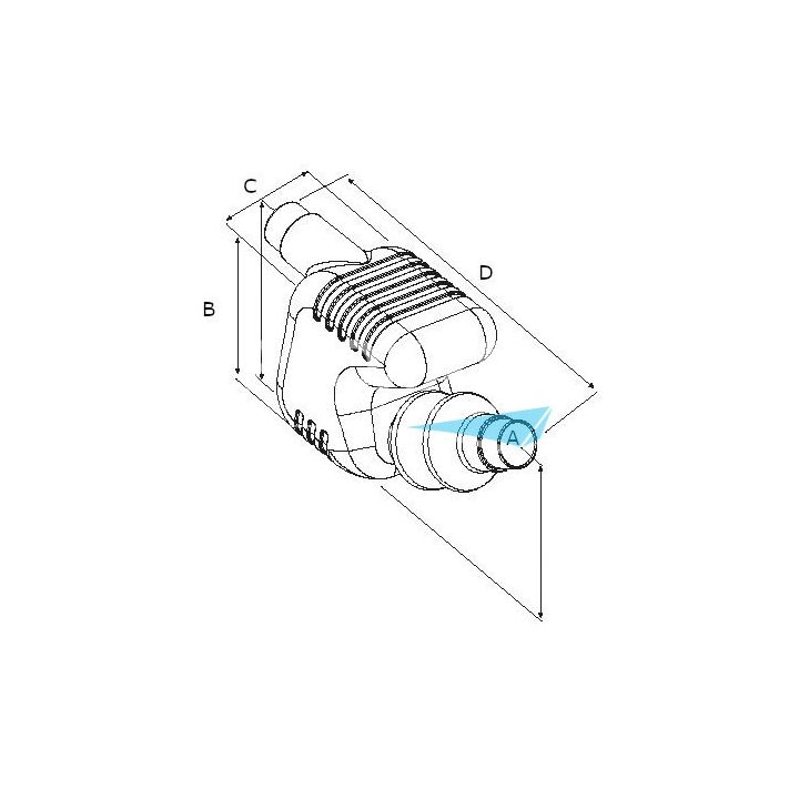 BARBOTEUR 20L Ø55/60/65MM - 660x220x320MM