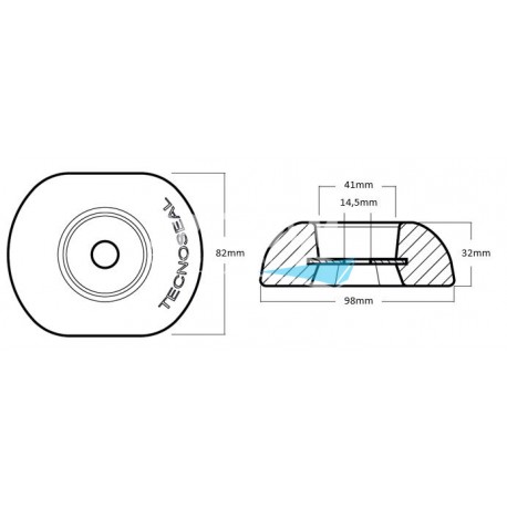 ANODE ZINC - ROSACE TYPE UK Ø98MMx32MM