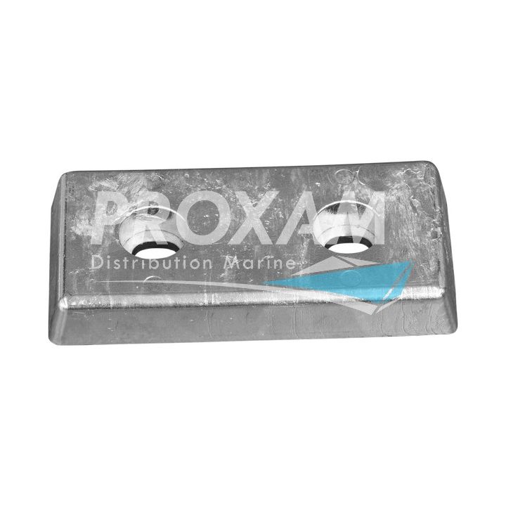 ANODE ZINC - PLAQUE 210x100x30MM ENTRAXE 100MM
