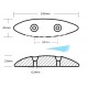 ANODE ZINC - PLAQUE PROFILEE OVALE 145x41x23MM ENTRAXE 52MM