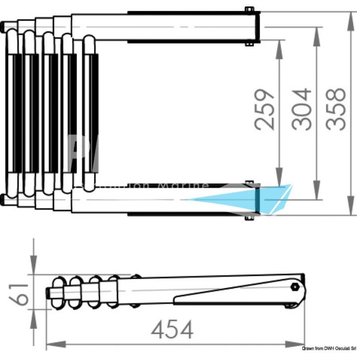 ECHELLE TELESCOPIQUE INOX 5 MARCHES
