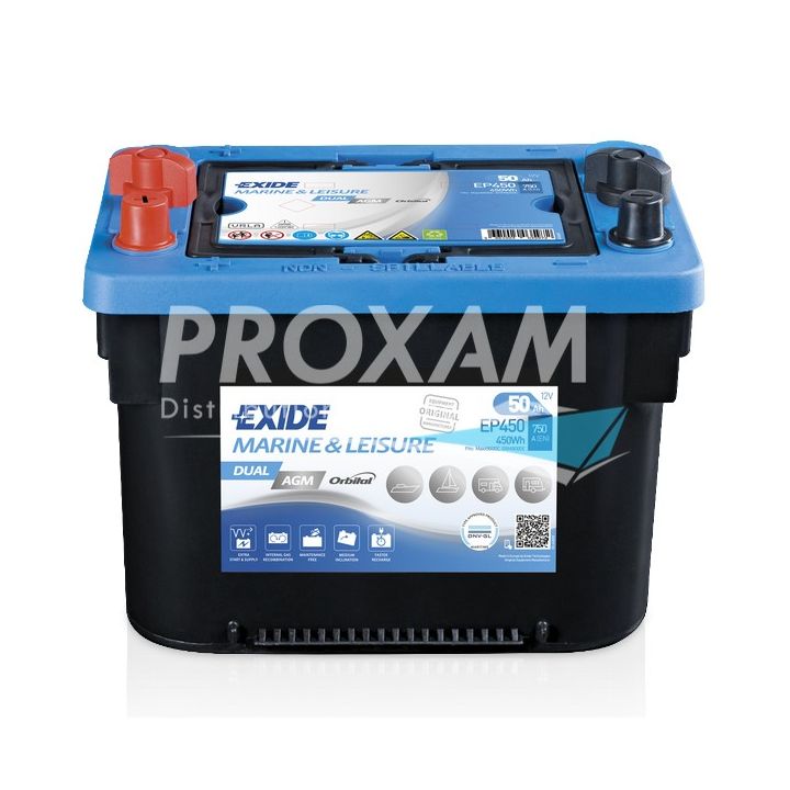 BATTERIE EXIDE DUAL AGM 50AH