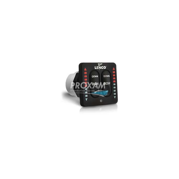 CONTACTEUR SEMI INTEGRÉ LENCO 12/24V AVEC LED/BOITIER/FAISCEAU 76CM