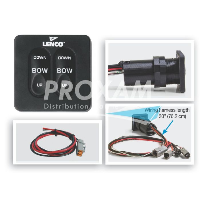 CONTACTEUR INTEGRÉ LENCO 12/24V SANS LED, FAISCEAU 76CM