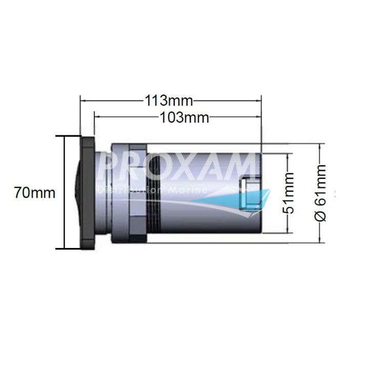 CONTACTEUR INTEGRÉ LENCO 12/24V DOUBLE VÉRIN AVEC LED, FAISCEAU 76CM