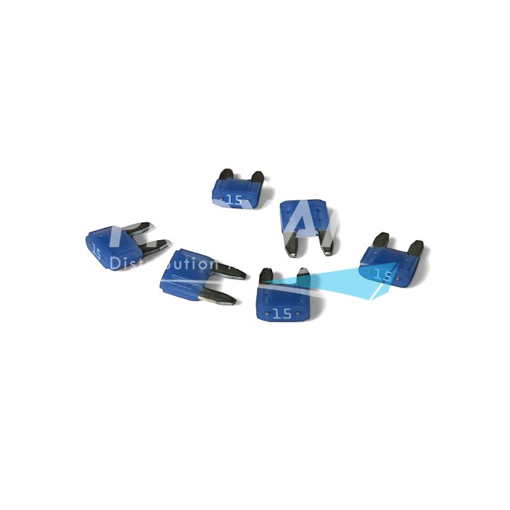 FUSIBLE MINI LANGUETTE 15A BLEU (x6)