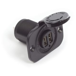 CHARGEUR 2 PRISES USB 2.1A Ø29MM, BASE 37x21MM