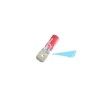 LANGUETTE PRE-ISOLEE ROUGE L 6,3 (BOITE DE 100)