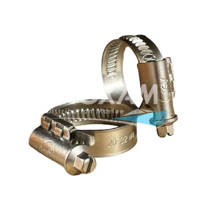 COLLIERS INOX W4 AISI 304 L12MM Ø60-80MM (x10)