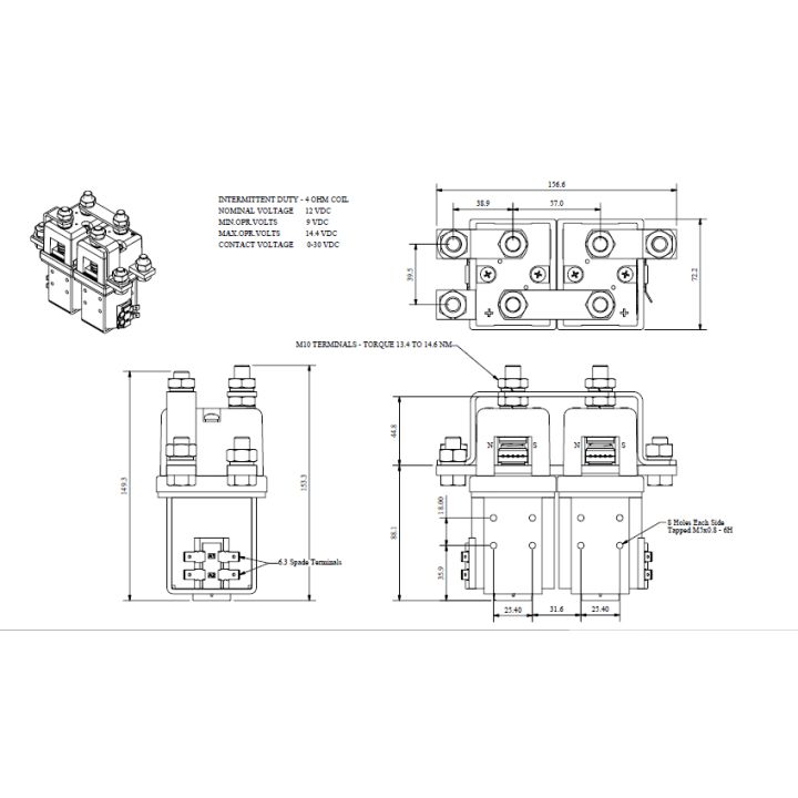 RELAIS PROPULSEUR MAX POWER CT100 12V