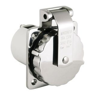 SOCLE MALE ETANCHE INOX ROND 16A 230V