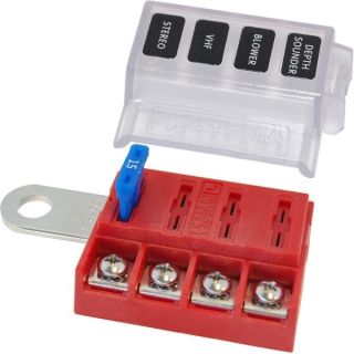 BOITIER 4 FUSIBLES BATTERIE 91x44MM