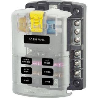 BOITIER 6 FUSIBLES AVEC BUS DE MASSE 124x84MM