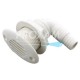 EVENT OVALE PLASTIQUE BLANC COUDE Ø17/19MM