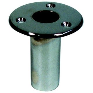 BASE EN LAITON CHROME POUR TUBE Ø25MM