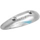 ANODE ZINC - PLAQUE PROFILEE OVALE 117x43x20MM ENTRAXE 50MM 0.33KG